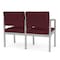 Lesro Wine/Mulberry (Red) Seat, 2 Seat Sofa, 43.5 W 24.5 L 32 H, Open House Solid Color Fabric Seat LS2101 - alternate 3
